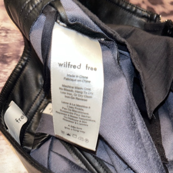 Aritzia Wilfred Free Black Leather Skirt - Picture 5 of 5